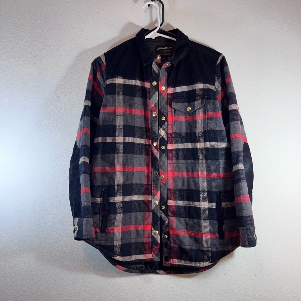 Eddie Bauer x Ilaria Urbinati Limited Edition Plaid Quilted Shirt Jacket Large
